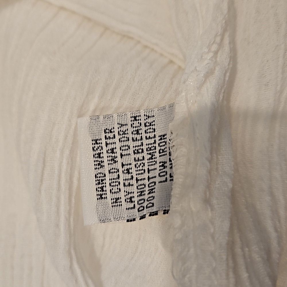RAVIYA White Cotton Crochet Trim Cover Up | SZ M - Picture 13 of 13